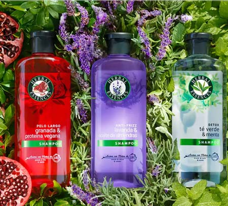 Shampoo Antifrizz de Herbal Essences con Lavanda y Aceite de Almendras